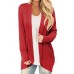 Women Solid Color Patchwork Long Sleeve Automn Winter Casual Sweater